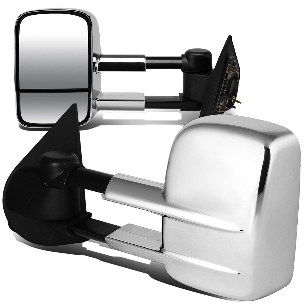 Left/Right Chrome Towing Side Mirror Manual Adjustment 97-99 F-250 BFC-VMIR-002-T222-CH