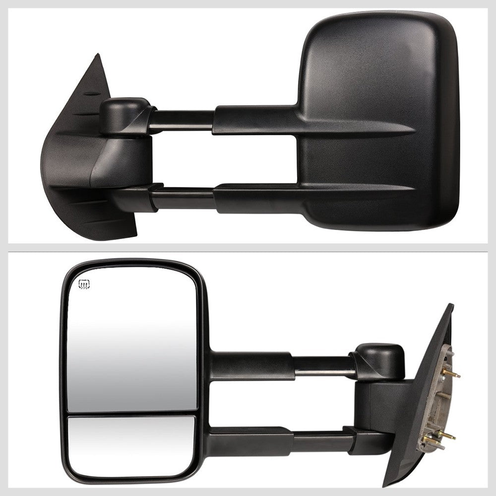 Left/Right Black Towing Side Mirror Powered W/Heated for 07-13 Silverado 1500