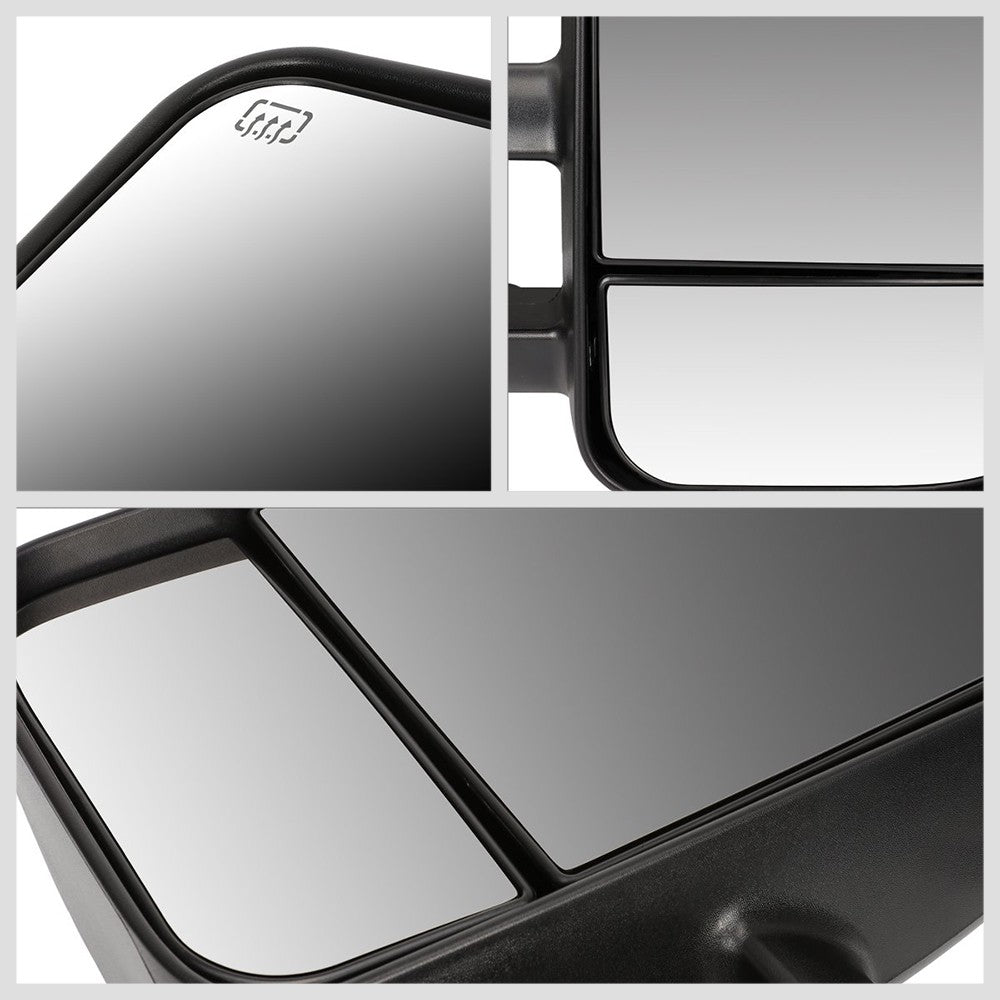 Left/Right Black Towing Side Mirror Powered W/Heated for 07-13 Silverado 1500