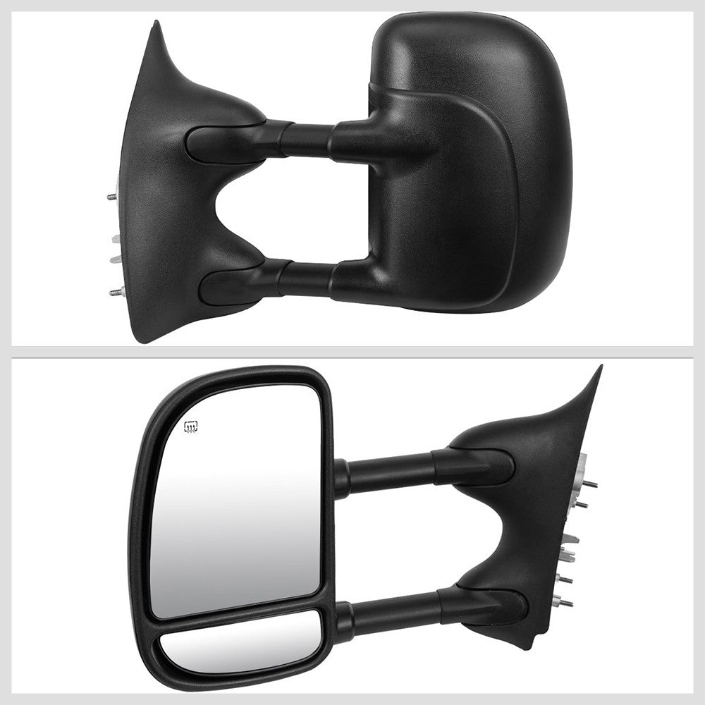 Left/Driver Black Towing Side Mirror Powered W/Heated for 99-07 F-350SD