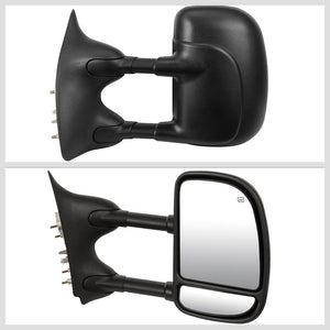 Left/Right Black Towing Side Mirror Powered W/Heated for 99-07 F-250 SD