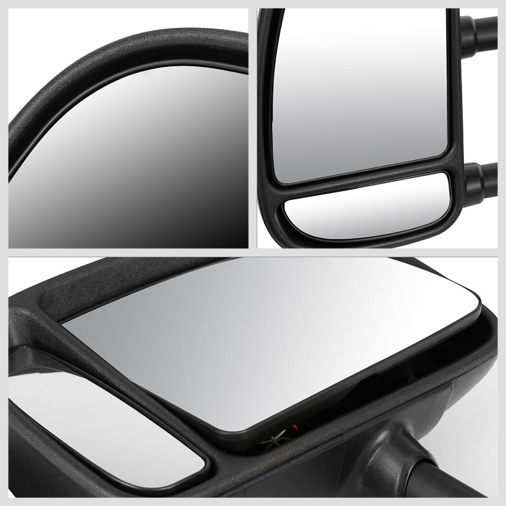 Left Black Towing Side Mirror Powered Adjustment W/Heated for 99-07 F-250 SD