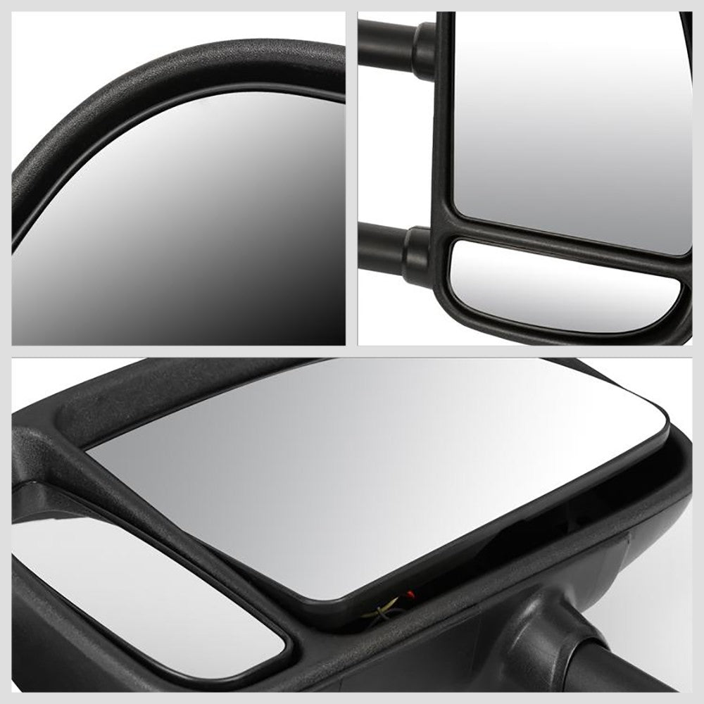 Left/Right Black Towing Side Mirror Manual Adjustment for 99-07 F-350 SD