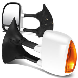 Left/Right Towing Side Mirror Manual+ LED Turn Signal 99-07 F-250 SD BFC-VMIR-004-T666-CH-AM