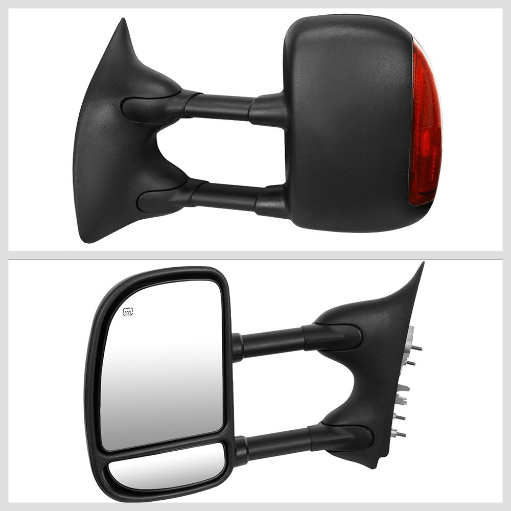 Left Black Towing Side Mirror Powered Adjustment W/Heated for 99-07 F-350 SD