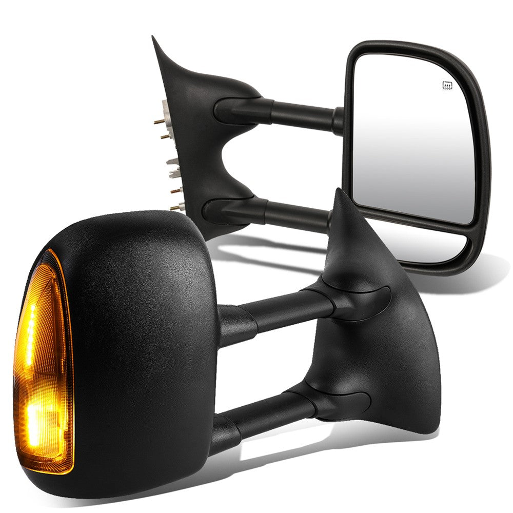 Left/Right Towing Side Mirror Powered Heat Turn Signal 99-07 F-250SD BFC-VMIR-004-T888-BK-SM