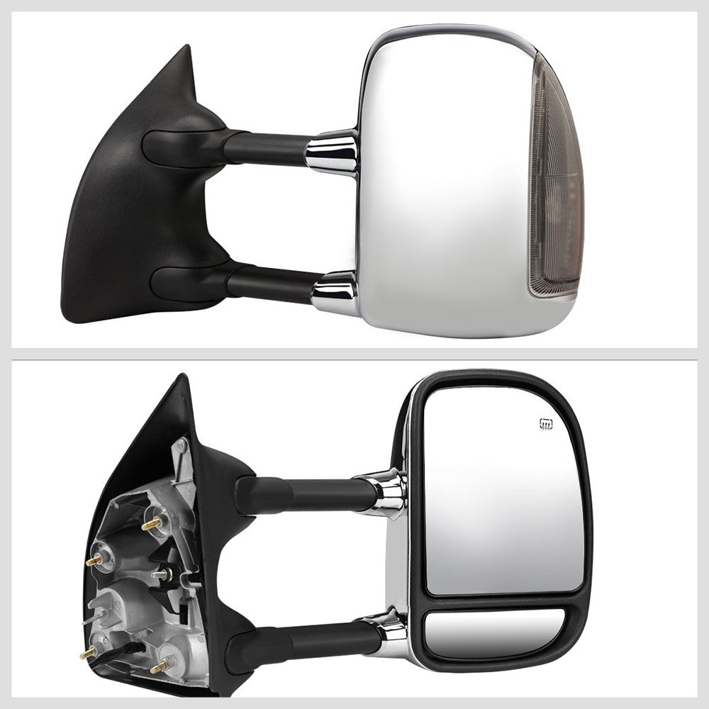 Left/Right Towing Side Mirror Powered+ W/Heated LED Turn Signal for 99-07 F350SD