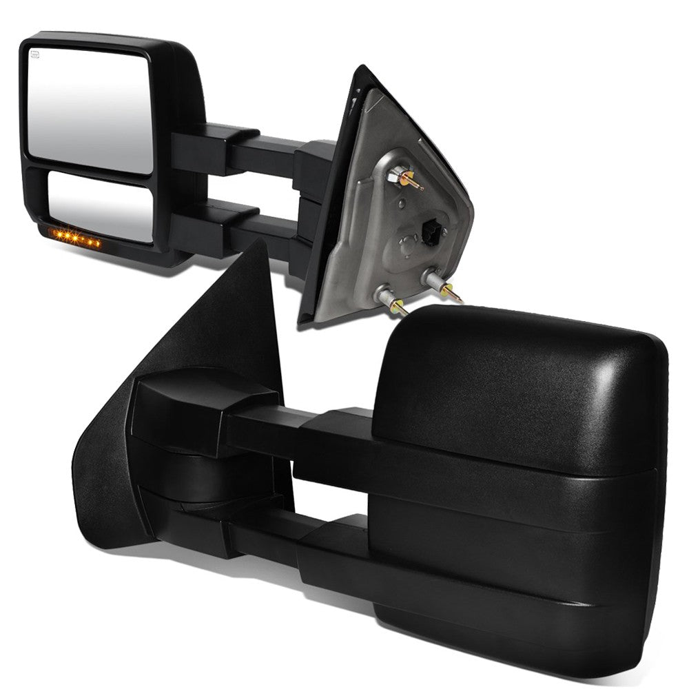 Left/Right Towing Side Mirror Powered Heated Turn Signal 04-14 F150 BFC-VMIR-006-T888-BK-AM