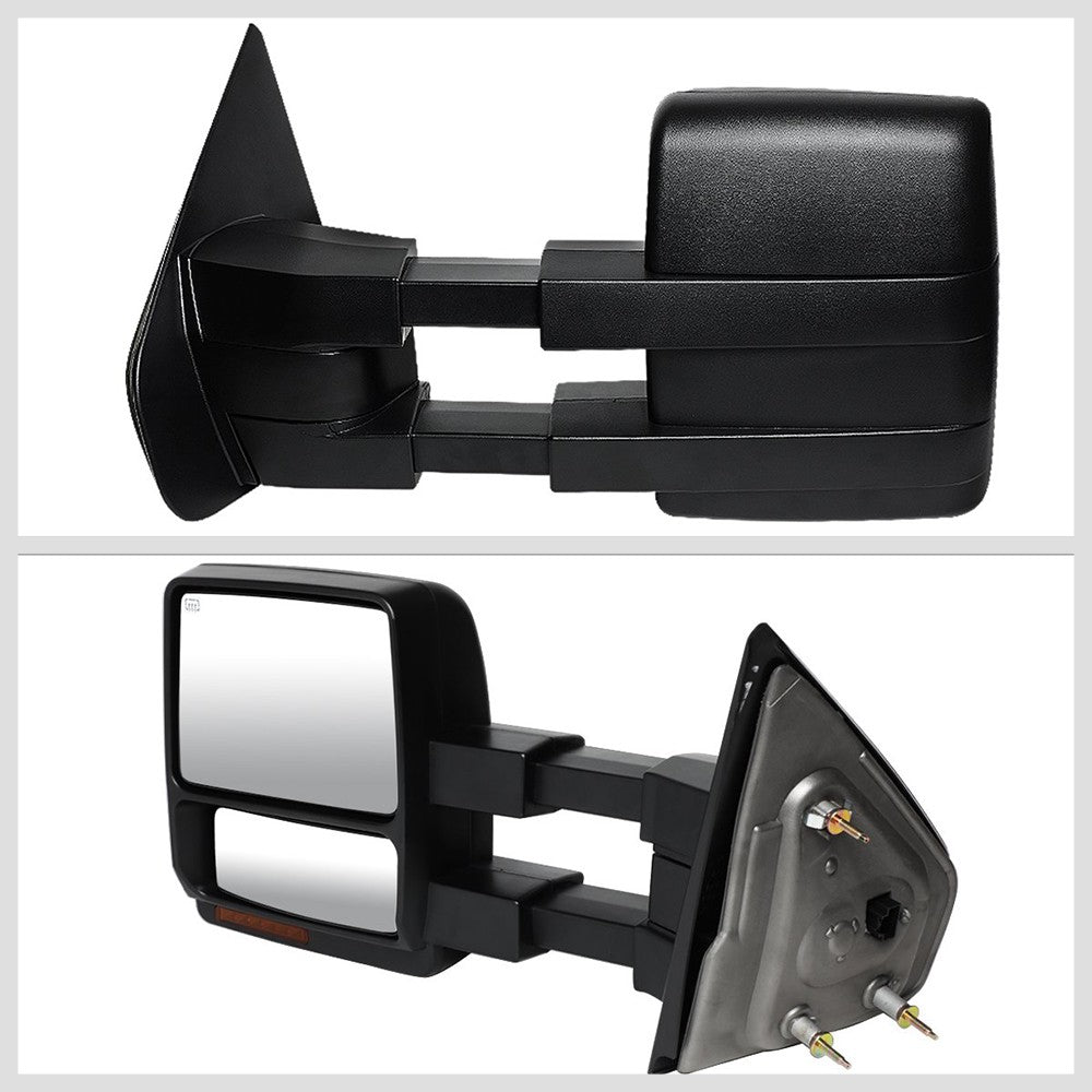 Left/Right Black Towing Side Mirror Powered W/Heated Turn Signal for 04-14 F150