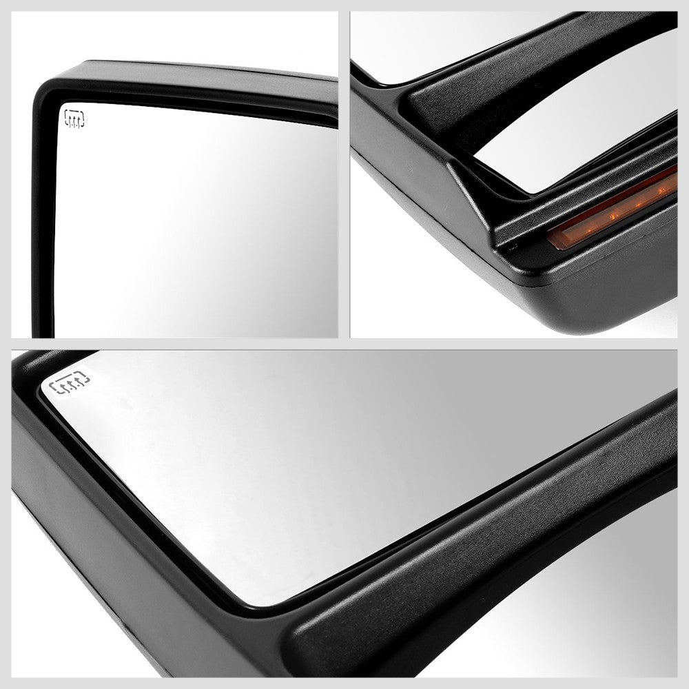 Left/Right Black Towing Side Mirror Powered W/Heated Turn Signal for 04-14 F150