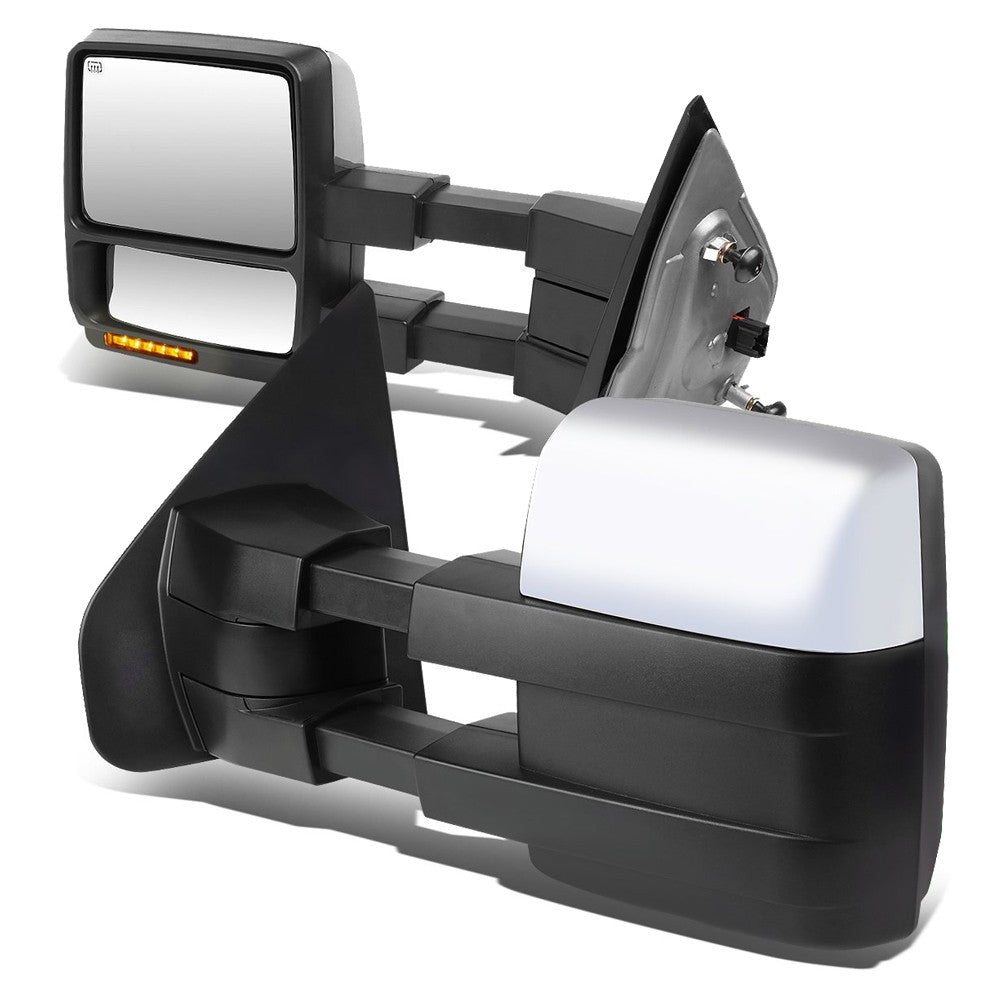 Left/Right Chrome Towing Side Mirror Powered Heated 04-14 F-150 BFC-VMIR-006-T999-CH-AM