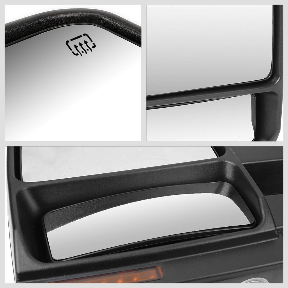 Left/Right Chrome Towing Side Mirror Powered Adjustment W/Heated for 04-14 F-150