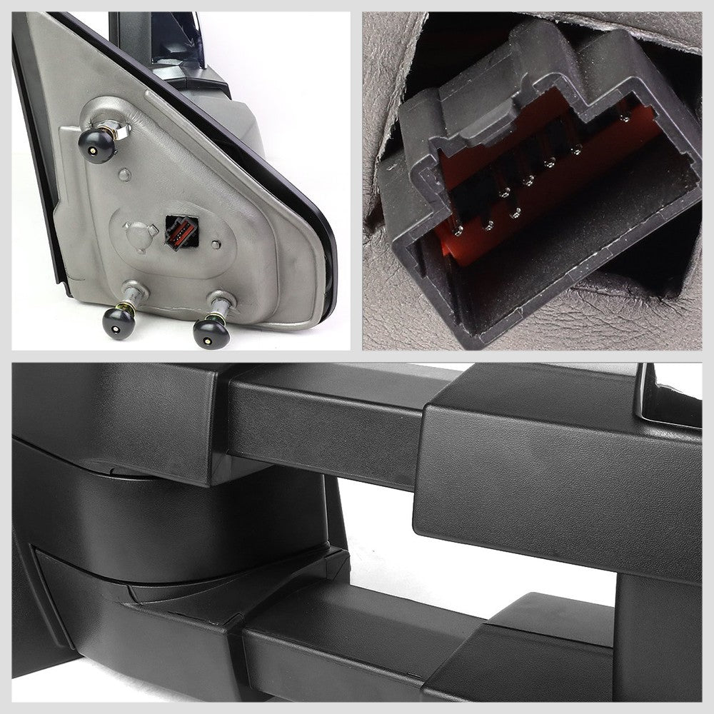 Left/Right Chrome Towing Side Mirror Powered Adjustment W/Heated for 04-14 F-150