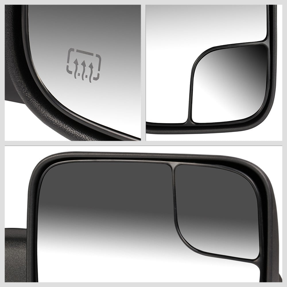 Right/Passenger Black Towing Side Mirror Powered+ W/Heated for 98-02 Ram 3500