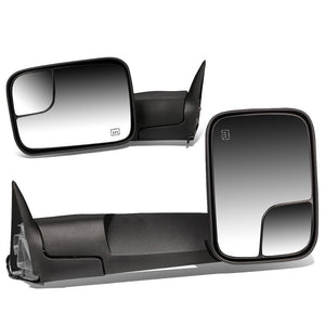 Left/Right Black Towing Side Mirror Powered Heated 98-01 Ram 1500 BFC-VMIR-011-T111-BK