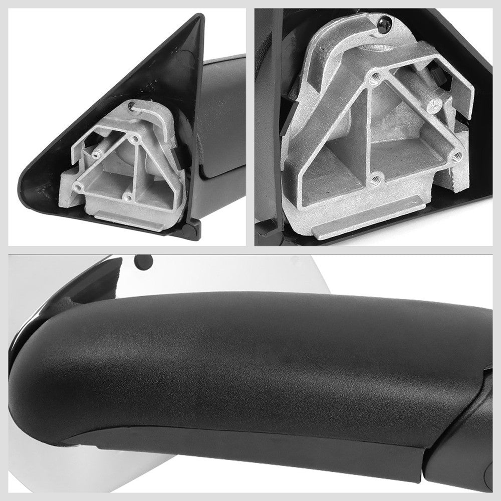Left/Right Chrome Towing Side Mirror Manual Adjustment for 94-02 Ram 3500