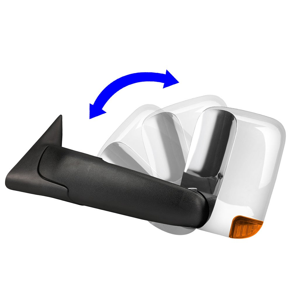 Left/Right Towing Side Mirror Powered Adjustment W/Heated for 98-02 Ram 3500