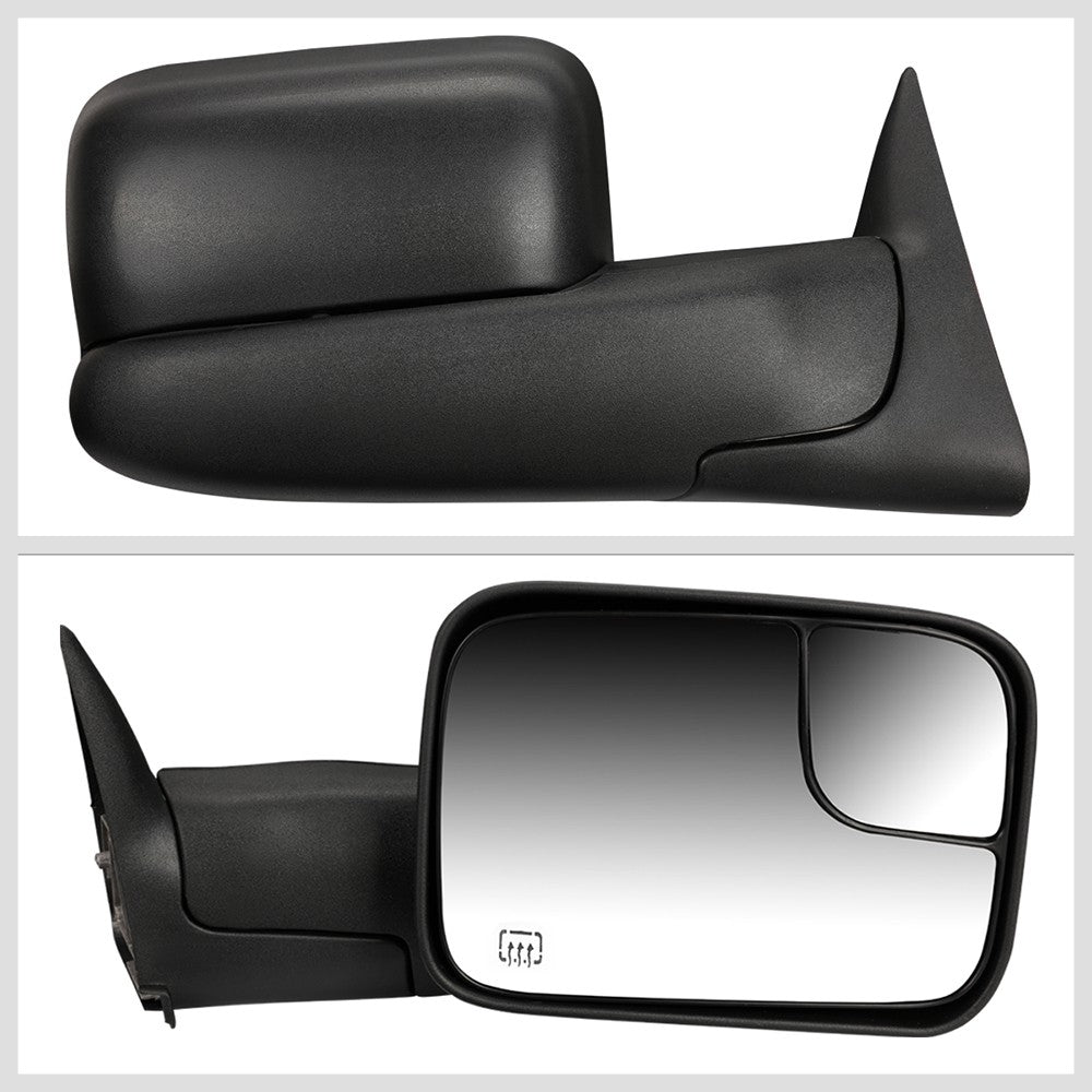 Right Black Towing Side Mirror Powered Adjustment W/Heated for 03-09 Ram 3500