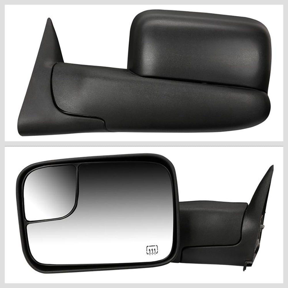 Left/Right Black Towing Side Mirror Powered W/Heated for 02-08 Ram 1500