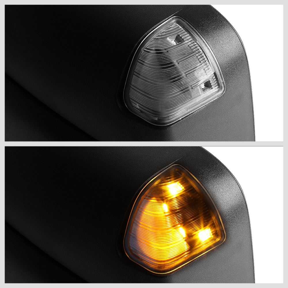 Left/Right Black Towing Side Mirror Manual+ LED Turn Signal for 03-09 Ram 2500