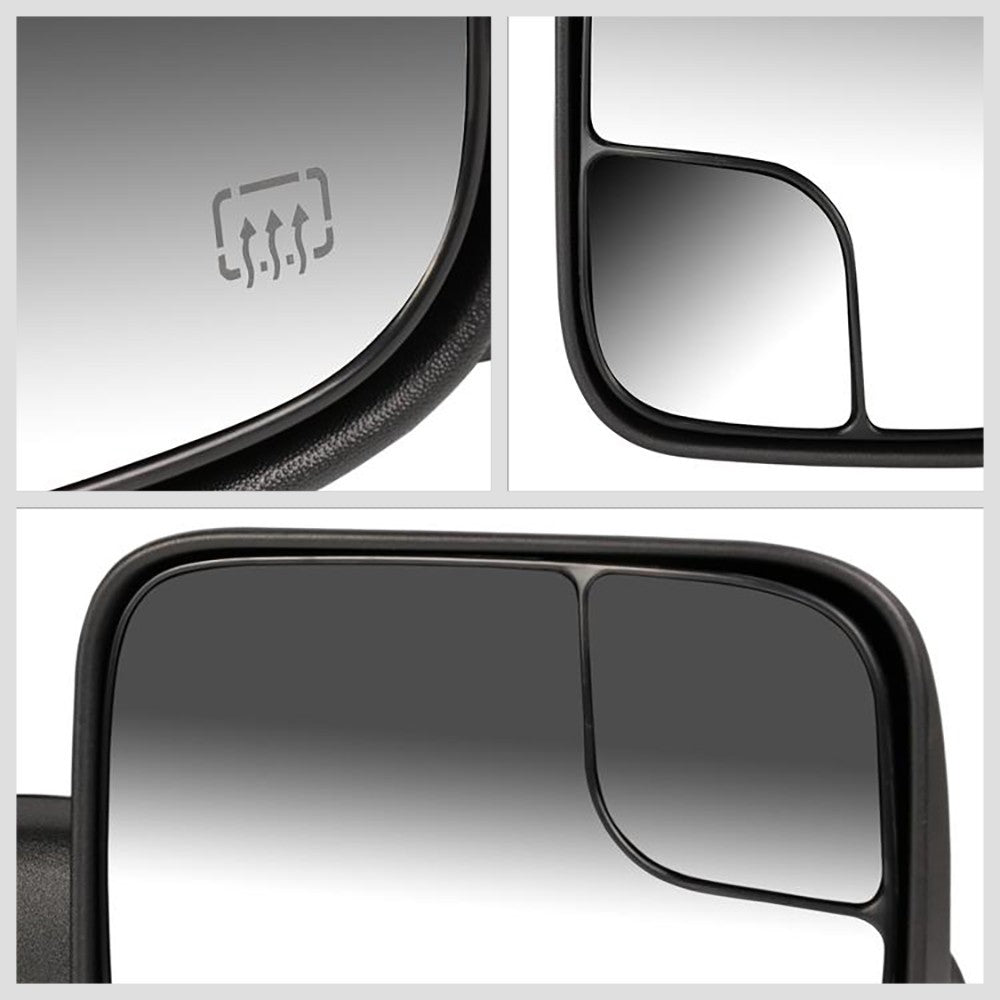Left/Right Black Towing Side Mirror Powered W/Heated for 03-09 Ram 2500
