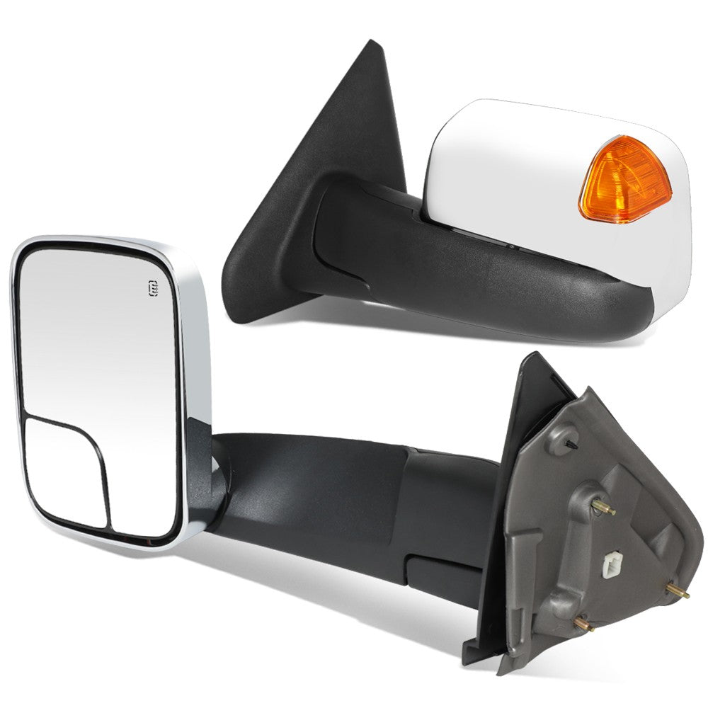 Left/Right Towing Side Mirror Heated LED Turn Signal 02-08 Ram 1500 BFC-VMIR-012-T999-CH-AM