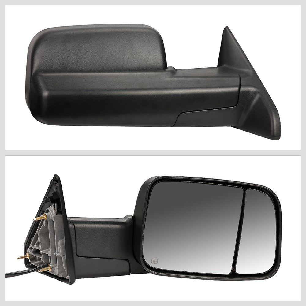 Left/Right Black Towing Side Mirror Powered W/Heated for 03-09 Ram3500