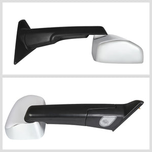 Left/Right Chrome Towing Side Mirror Manual+ W/Puddle Light for 09-10 Ram 2500