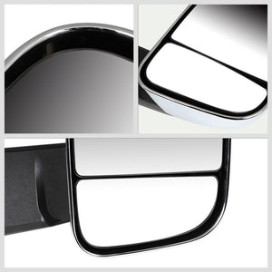 Left/Right Chrome Towing Side Mirror Manual+ W/Puddle Light for 09-10 Ram 2500
