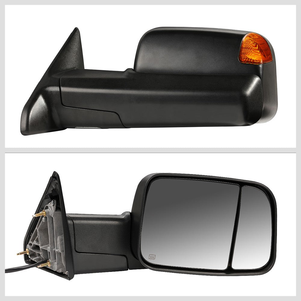Left/Right Towing Side Mirror Powered Adjustment W/Heated for 09-10 Ram 1500
