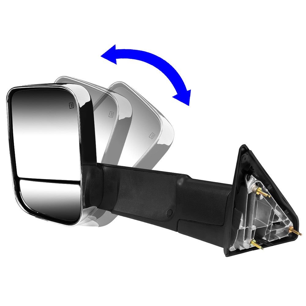 Left/Right Towing Side Mirror Powered Heated LED Turn Signal for 09-10 Ram 1500