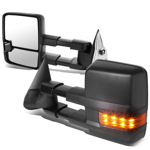 Left/Right Towing Side Mirror Manual+ LED Turn Signal 03-06 Escalade BFC-VMIR-015-T666-BK-AM