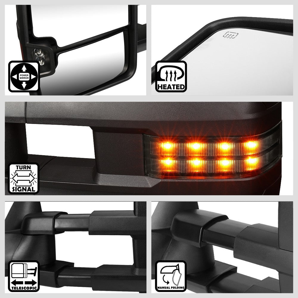 Left Towing Side Mirror Powered W/ Heated LED Turn Signal for 03-06Escalade