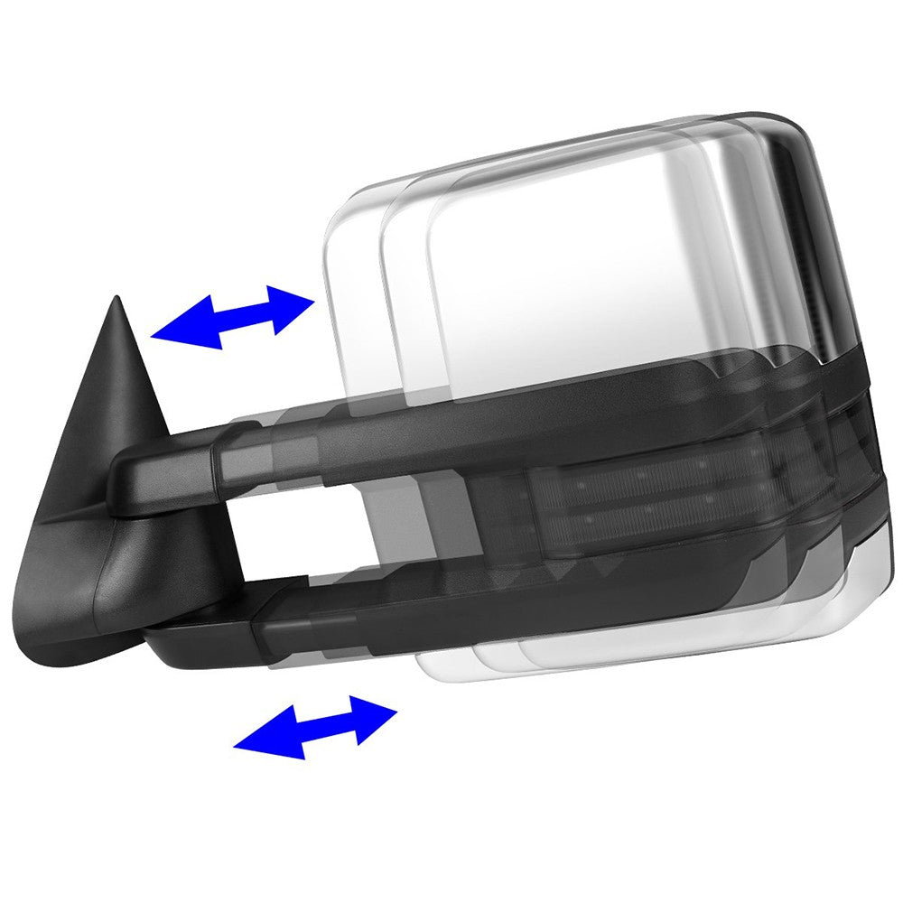 Left/Right Towing Side Mirror Powered+ W/Heated LED Turn Signal for 03-06 Yukon