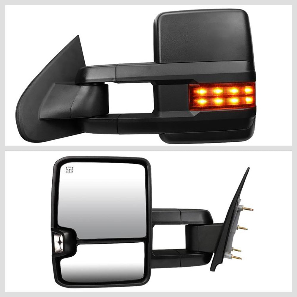 Left/Right Towing Side Mirror Powered W/Heated for 14-17 Silverado 1500