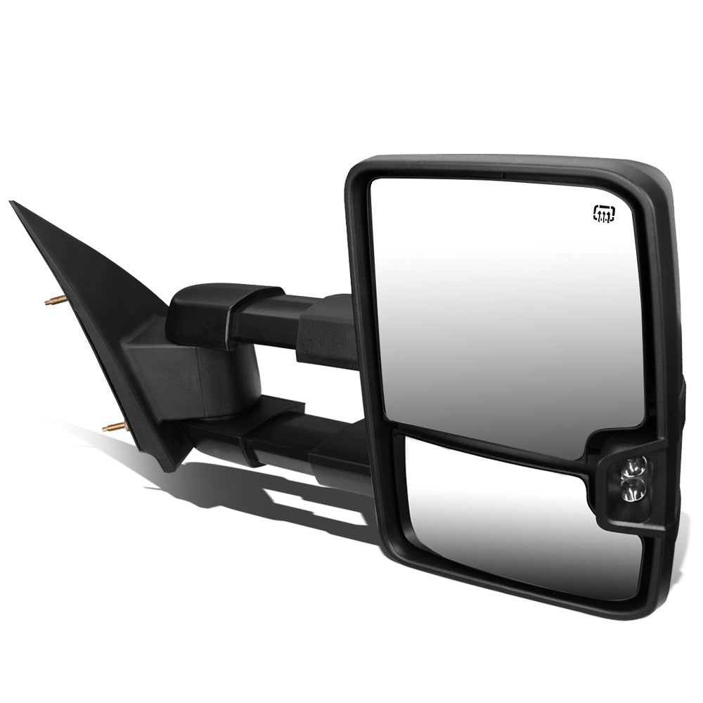 Right Towing Side Mirror Heated+ LED Turn Signal 15-17 Sierra 1500 BFC-VMIR-016-T888-BK-SM-R