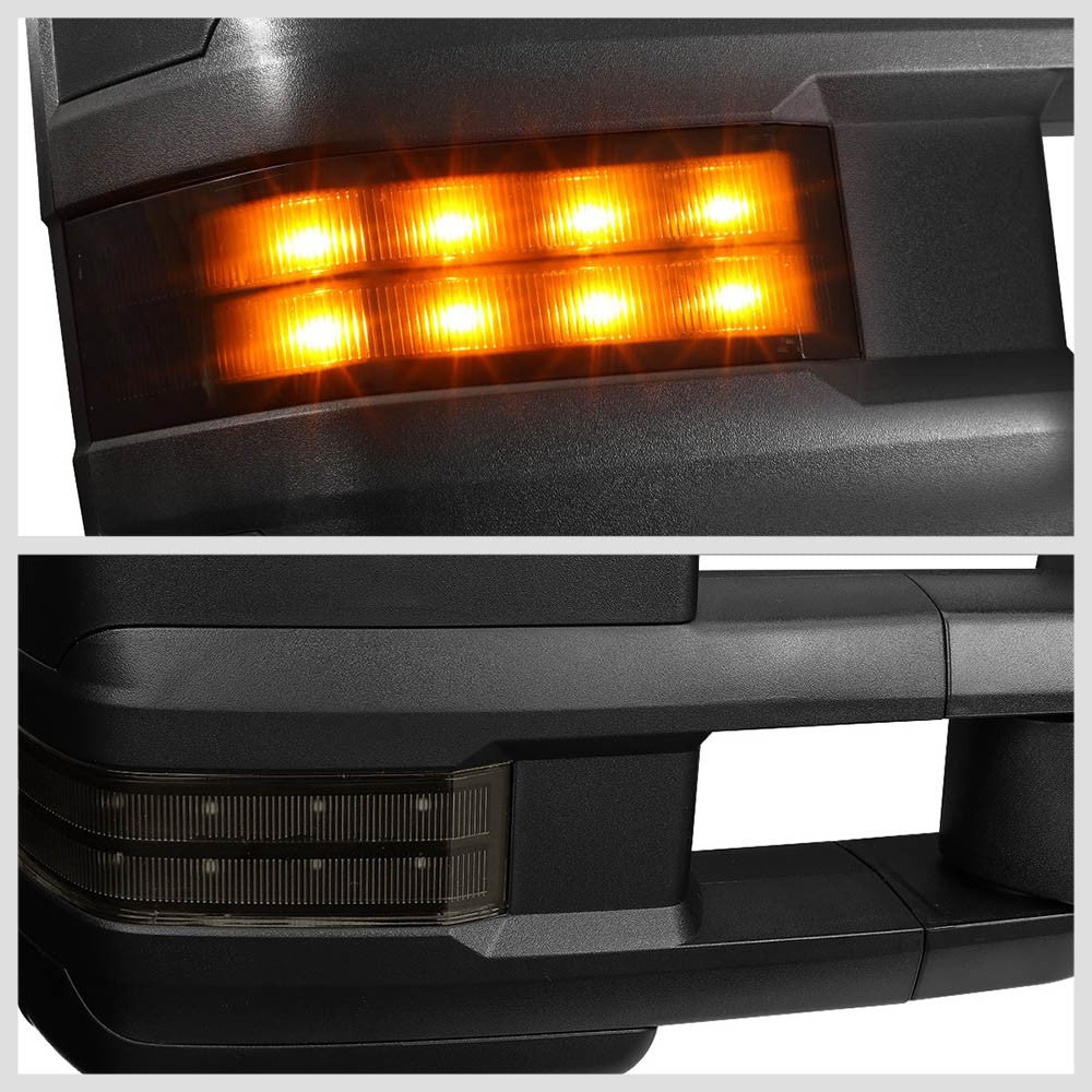 Right Towing Side Mirror Powered+ W/Heated LED Turn Signal for 15-17 Sierra 1500