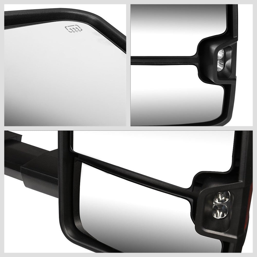 Right Towing Side Mirror Powered+ W/Heated LED Turn Signal for 15-17 Sierra 1500