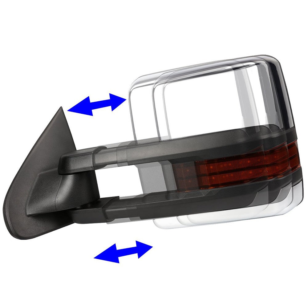 Left/Right Towing Side Mirror Powered W/Heated Turn Signal for 15-17 Sierra1500