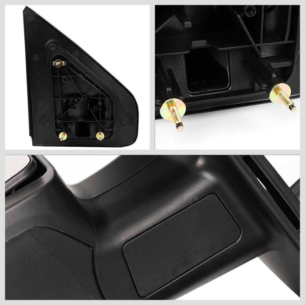 Left/Driver Black Towing Side Mirror Manual Adjustment for 04-14 F-150
