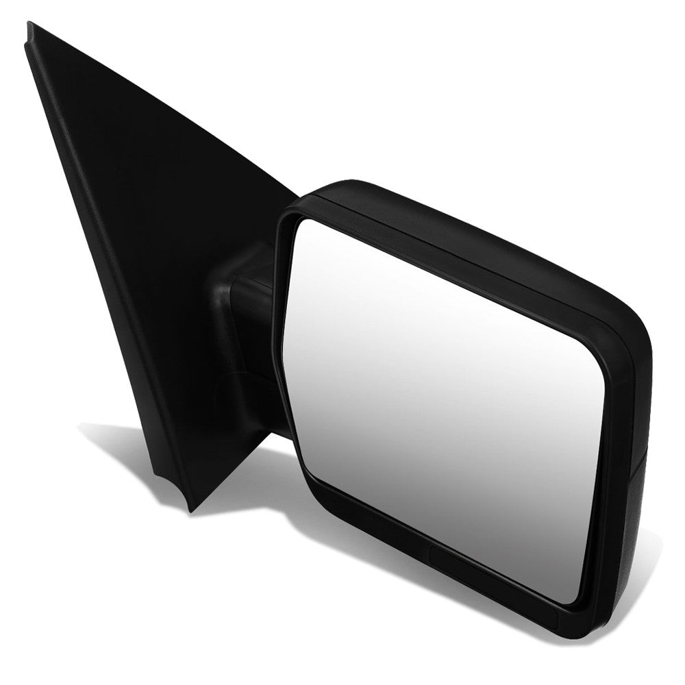 Right/Passenger Black Towing Side Mirror Manual Adjustment 04-14 F-150 BFC-VMIR-018-T222-BK-R