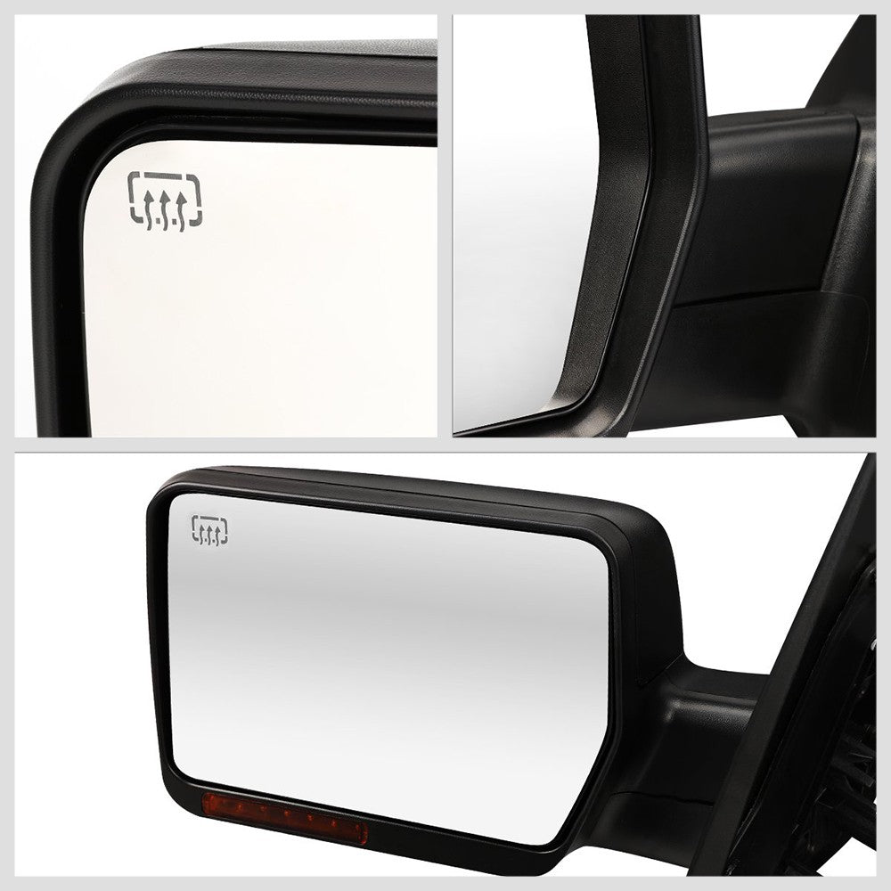 Left/Driver Towing Side Mirror Powered W/Heated LED Turn Signal for 04-14 F-150