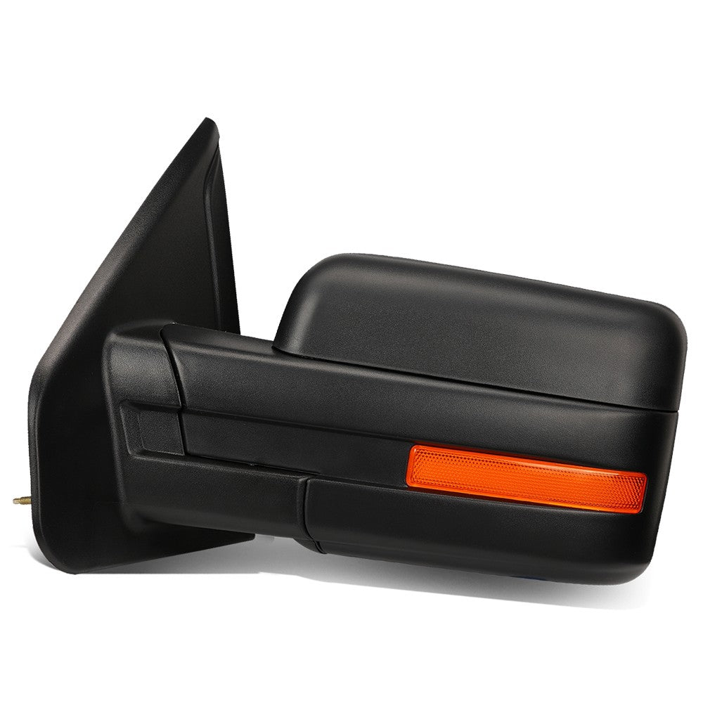 Left/Driver Black Towing Side Mirror Powered Heated 04-14 F-150 BFC-VMIR-019-T111-BK-L