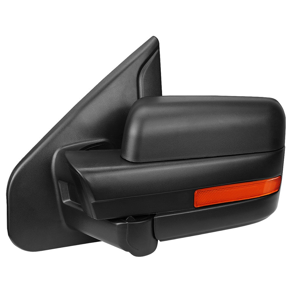 Left/Driver Black Towing Side Mirror Powered Adjustment W/Heated for 04-14 F-150