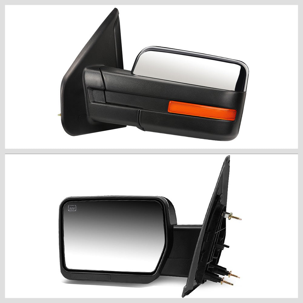 Left/Driver Chrome Towing Side Mirror Powered W/Heated for 04-14 F-150