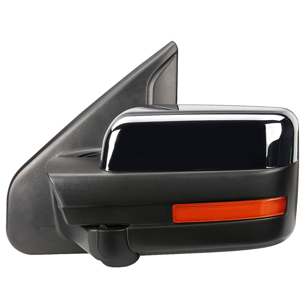 Left/Driver Chrome Towing Side Mirror Powered W/Heated for 04-14 F-150
