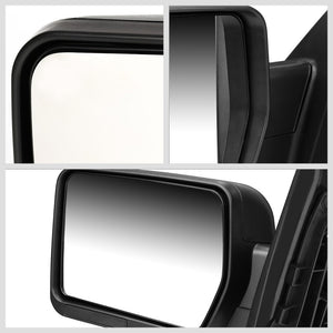 Left/Driver Black Towing Side Mirror Manual Adjustment Mirror for 04-14 F-150