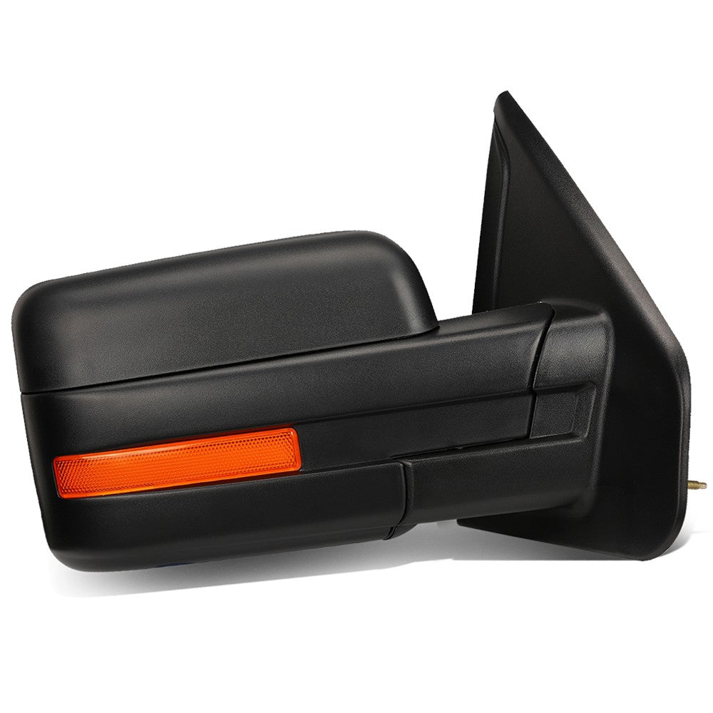 Right/Passenger Black Towing Side Mirror Manual Adjustment 04-14 F150 BFC-VMIR-019-T222-BK-R