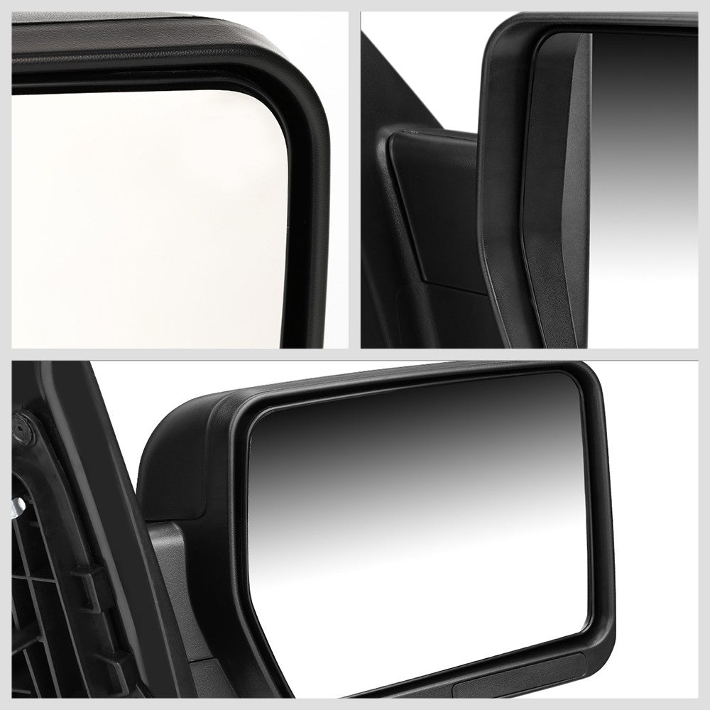 Right/Passenger Black Towing Side Mirror Manual Adjustment Mirror for 04-14 F150