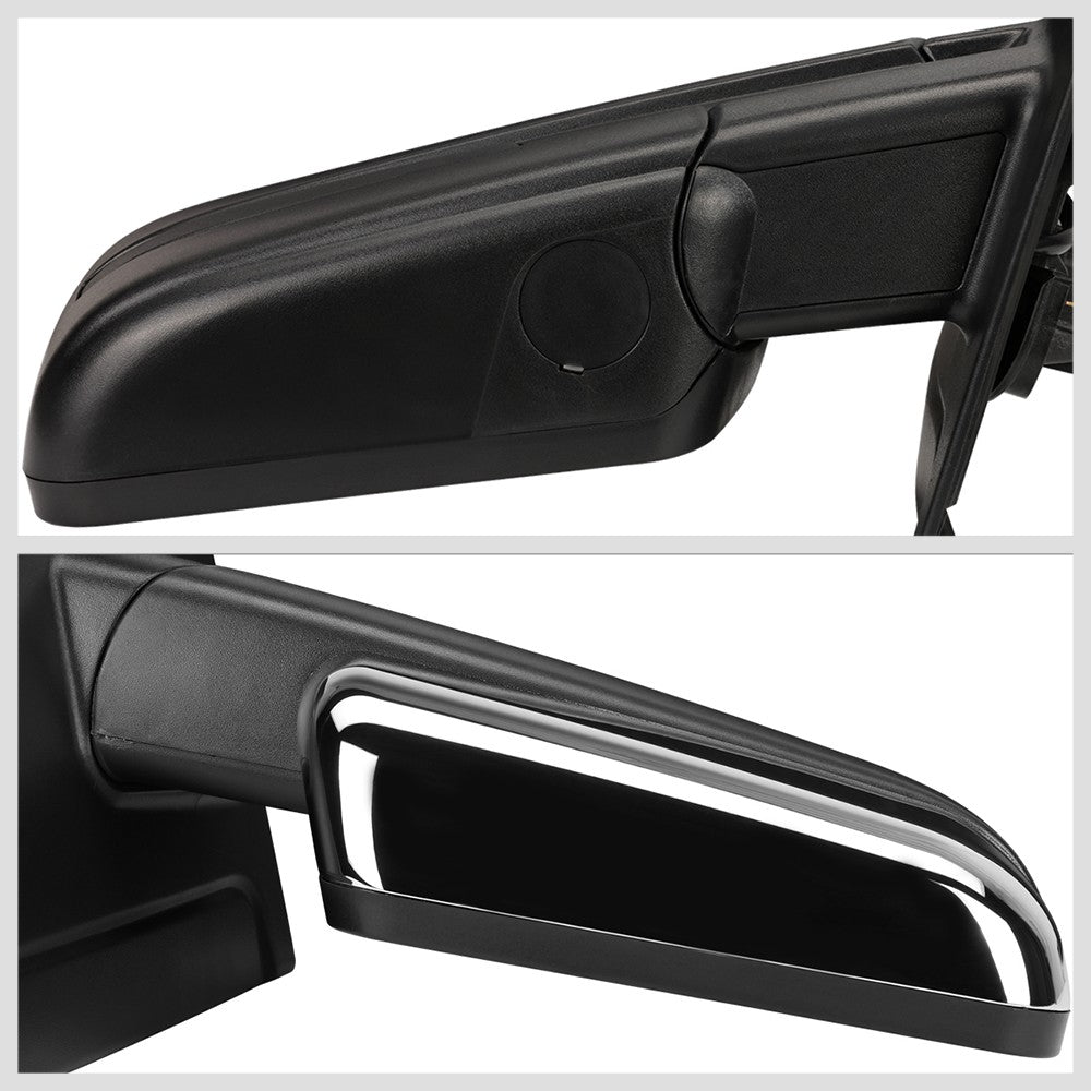 Right/Passenger Chrome Towing Side Mirror Manual Adjustment for 04-14 F-150